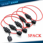 18 Gauge ATC ATO In-Line Fuse Holder Wire 12V Blade Waterproof 5 Pack 5 Amp!