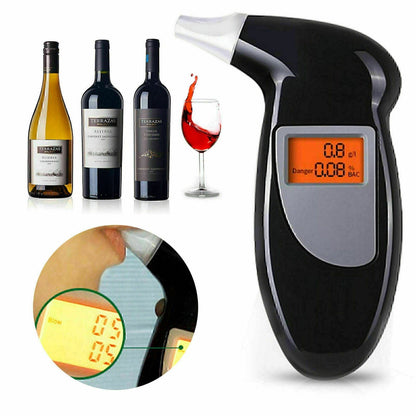 Digital LCD Police Breath Breathalyzer Test Alcohol Tester/ Analyzer Detector