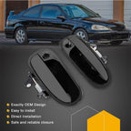 2x For Honda Civic Coupe 96-00 Front Exterior Left Right Door Handle Plastic