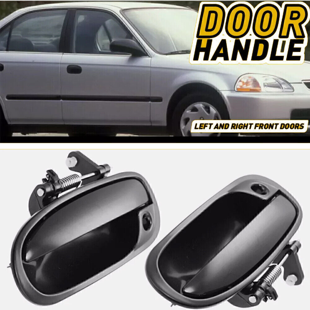 2x For Honda Civic Coupe 96-00 Front Exterior Left Right Door Handle Plastic