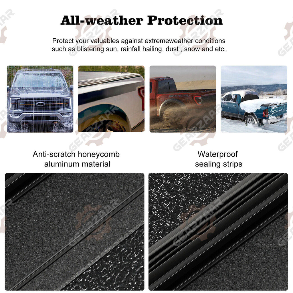 5FT Hard Tonneau Cover Pickup Truck Bed Fit for 2005-2015 Toyota Tacoma Tri-Fold
