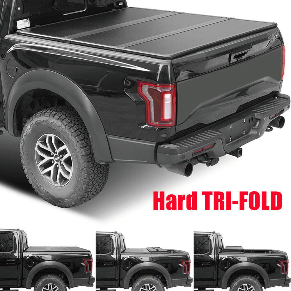 5FT Hard Tonneau Cover Pickup Truck Bed Fit for 2005-2015 Toyota Tacoma Tri-Fold