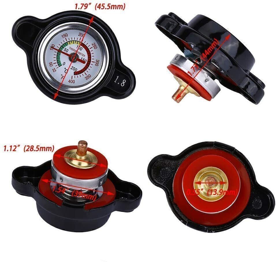 1.8 High Pressure Radiator Cap Temperature Gauge For HONDA CRF450R 2002-2015