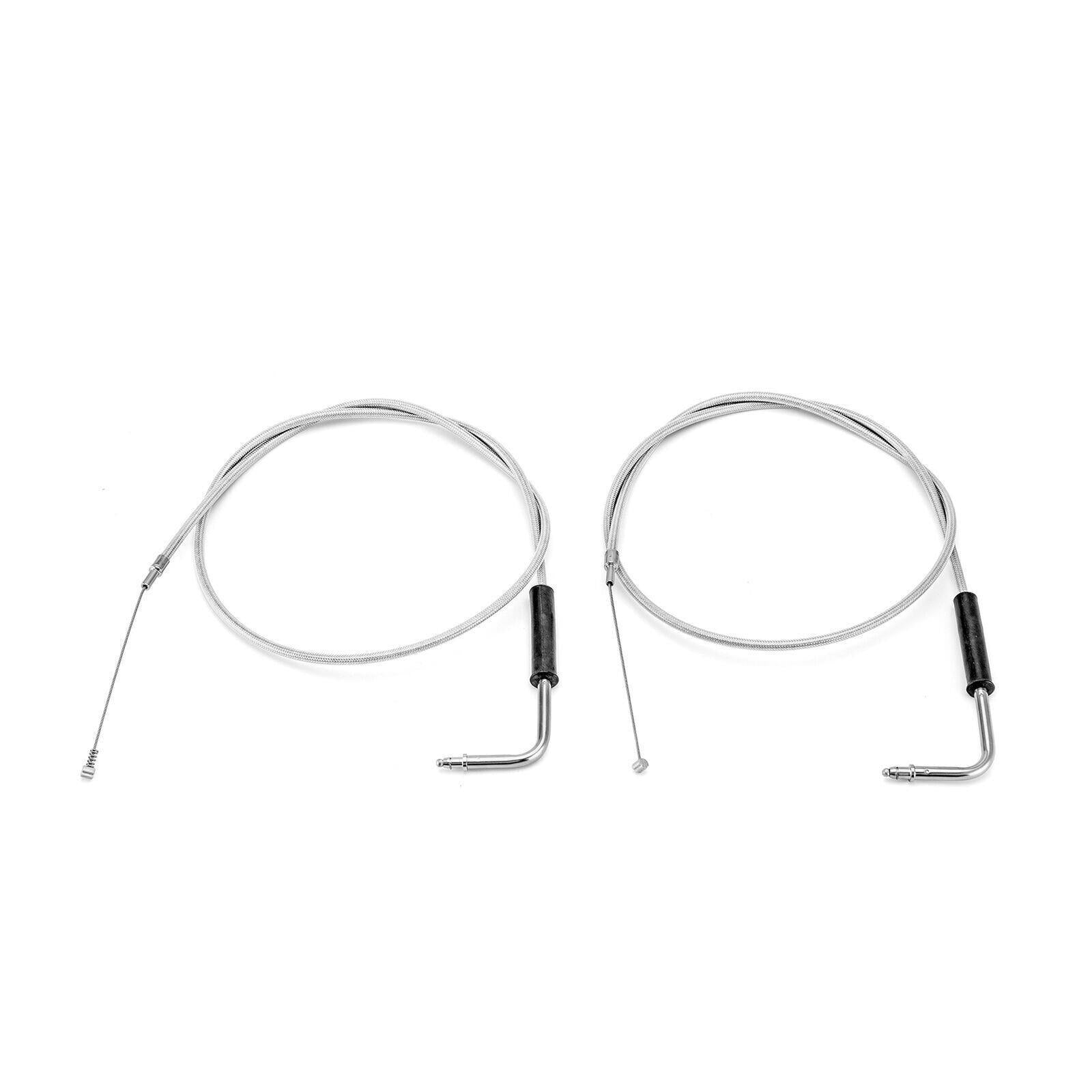 42" Stainless Steel Throttle and Idle Cable Fit for Harley Davidson 56579-02A