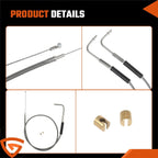 42" Stainless Steel Throttle and Idle Cable Fit for Harley Davidson 56579-02A