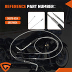 42" Stainless Steel Throttle and Idle Cable Fit for Harley Davidson 56579-02A