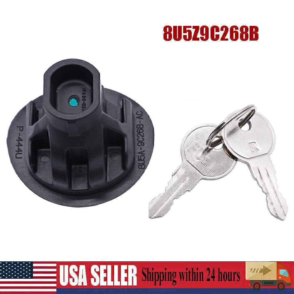 Locking Gas Fuel Tank Plug Cover Cap 8U5Z9C268B For FORD with 2 Keys Direct-Fit