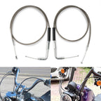 Stainless Steel Throttle and Idle Cable Set fits Harley Davidson 42" A