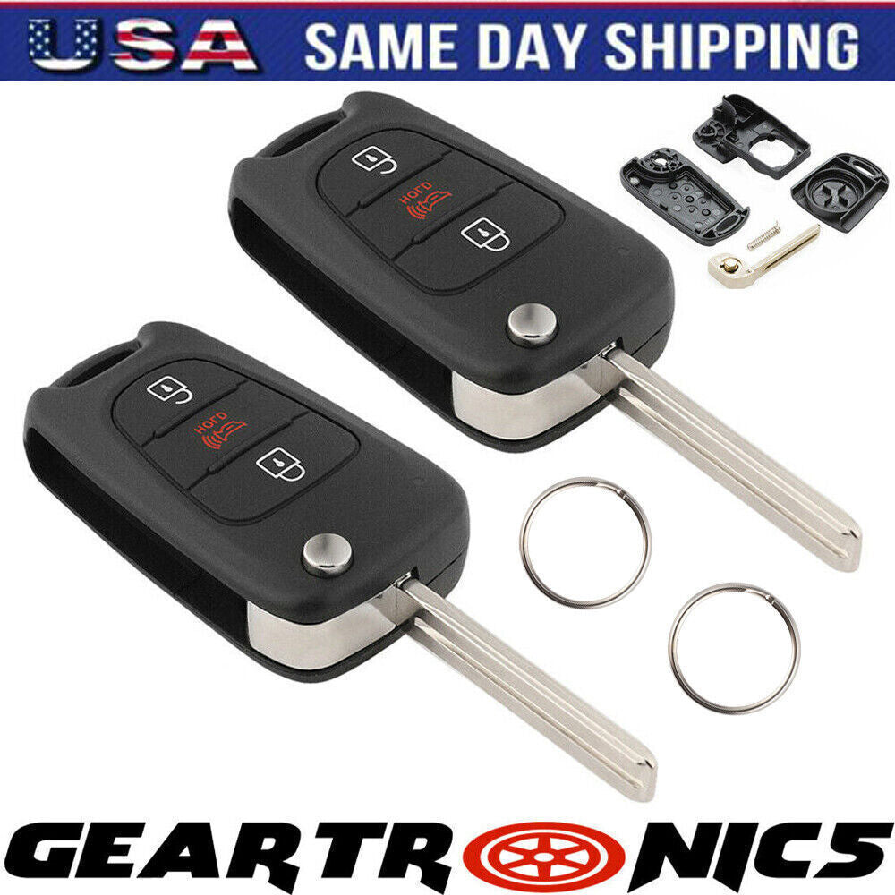 For 2011 -2013 Kia Soul Keyless Flip Remote Car Key Fob Shell Case Pad