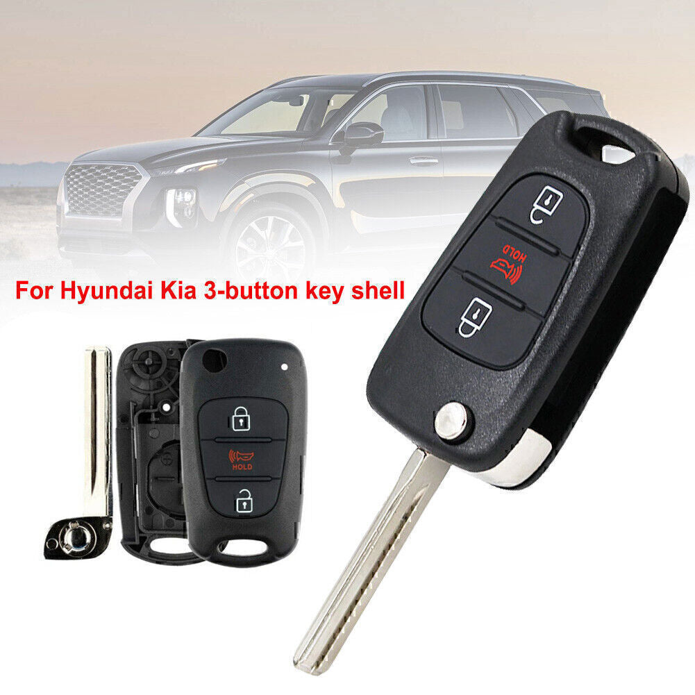 For 2011 -2013 Kia Soul Keyless Flip Remote Car Key Fob Shell Case Pad