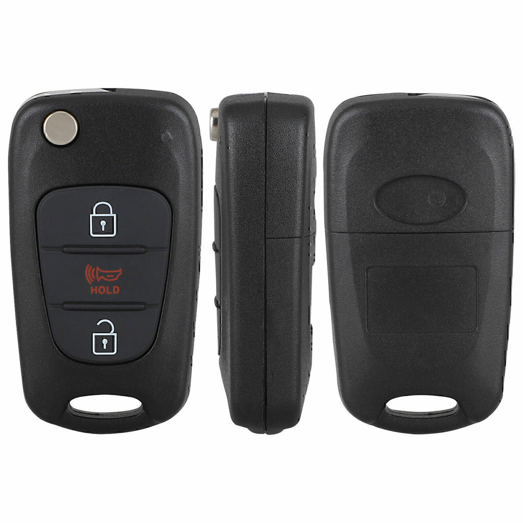 For 2011 -2013 Kia Soul Keyless Flip Remote Car Key Fob Shell Case Pad