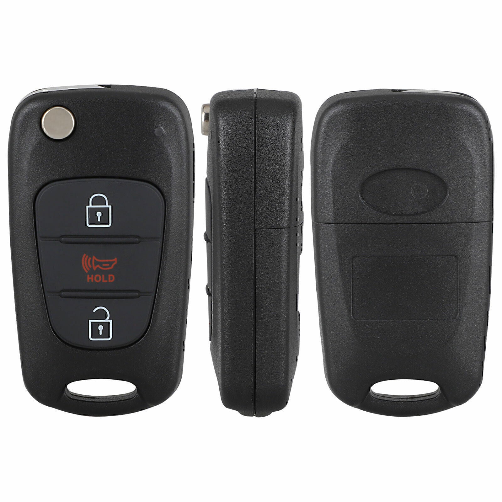 For 2011 -2013 Kia Soul Keyless Flip Remote Car Key Fob Shell Case Pad