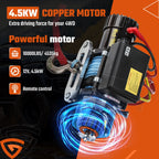 Electric Winch Truck 10,000 lb Synthetic Rope Remote Control Off-Road 4WD Kit-