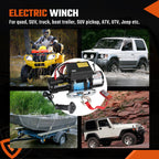 Electric Winch Truck 10,000 lb Synthetic Rope Remote Control Off-Road 4WD Kit-