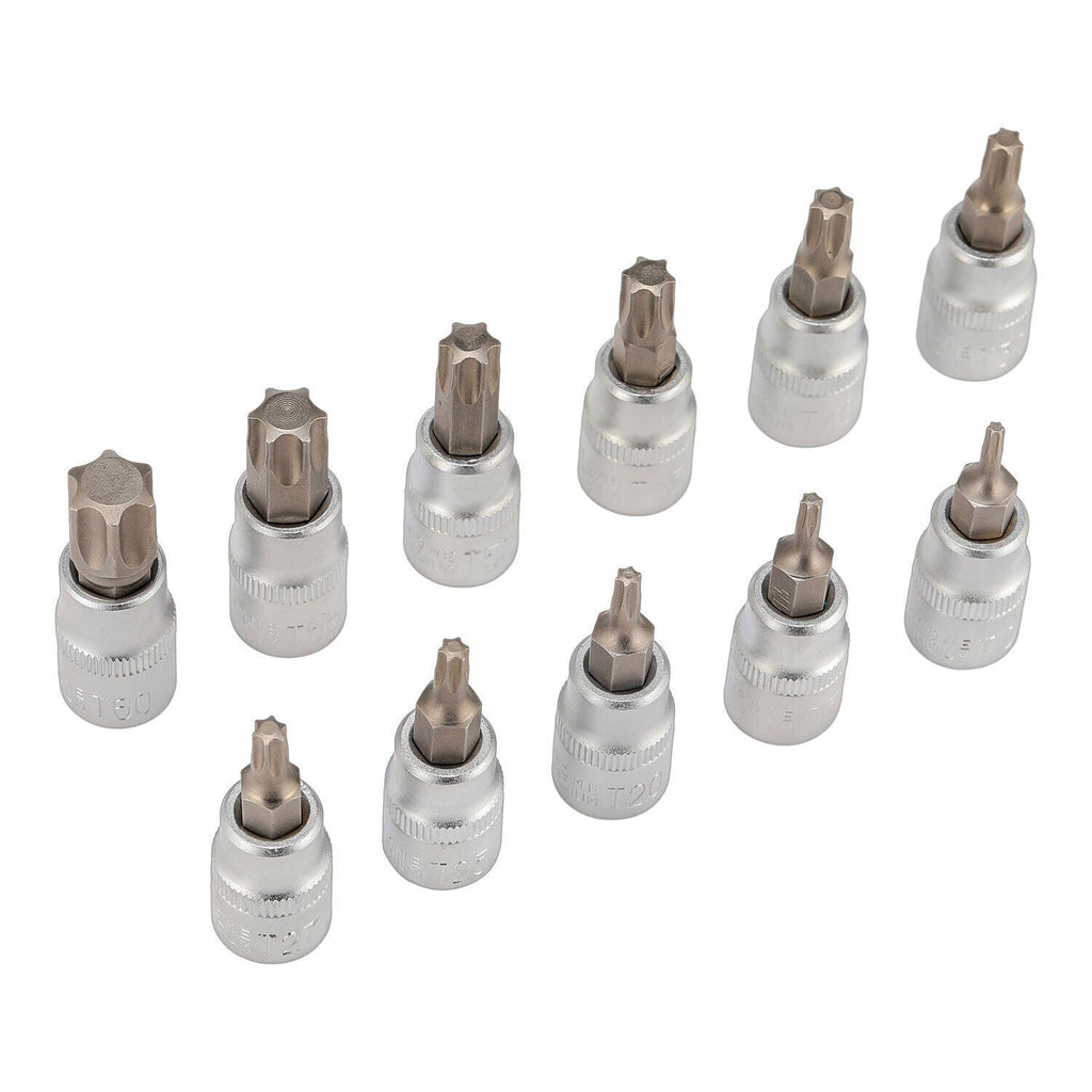 34pcs Torx Star Sockets & Bit Set for Male Female E-torx Security Bits 3/8 Drive