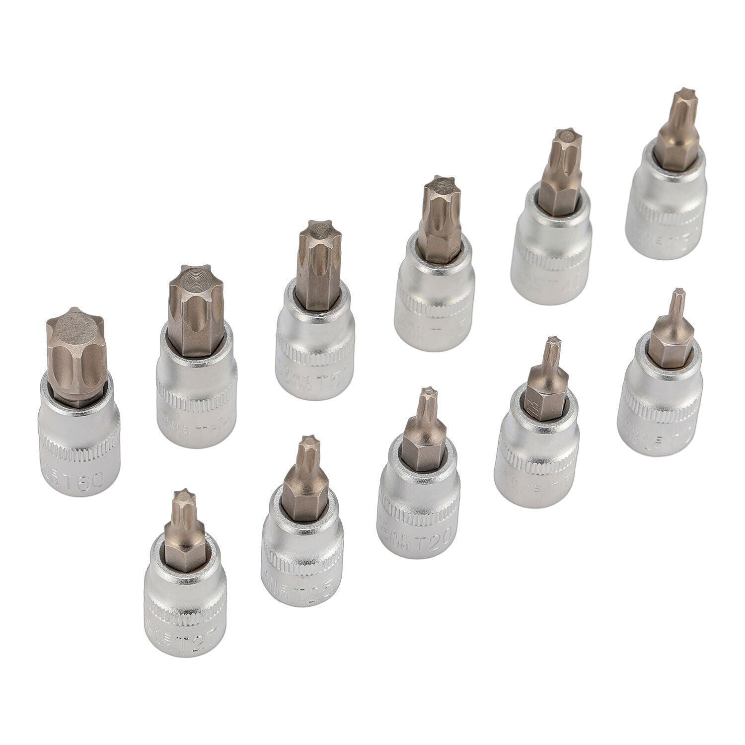 34pcs Torx Star Sockets & Bit Set for Male Female E-torx Security Bits 3/8 Drive