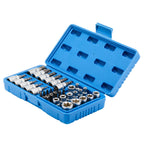 34pcs Torx Star Sockets & Bit Set for Male Female E-torx Security Bits 3/8 Drive