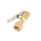 2 Tire Inflatable Straight Brass Open Flow Air Chucks Lock-On Clip 1/4" NPT