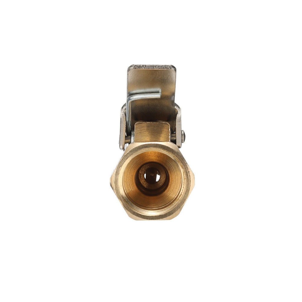 2 Tire Inflatable Straight Brass Open Flow Air Chucks Lock-On Clip 1/4" NPT
