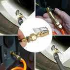 2 Tire Inflatable Straight Brass Open Flow Air Chucks Lock-On Clip 1/4" NPT