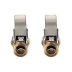 2 Tire Inflatable Straight Brass Open Flow Air Chucks Lock-On Clip 1/4" NPT