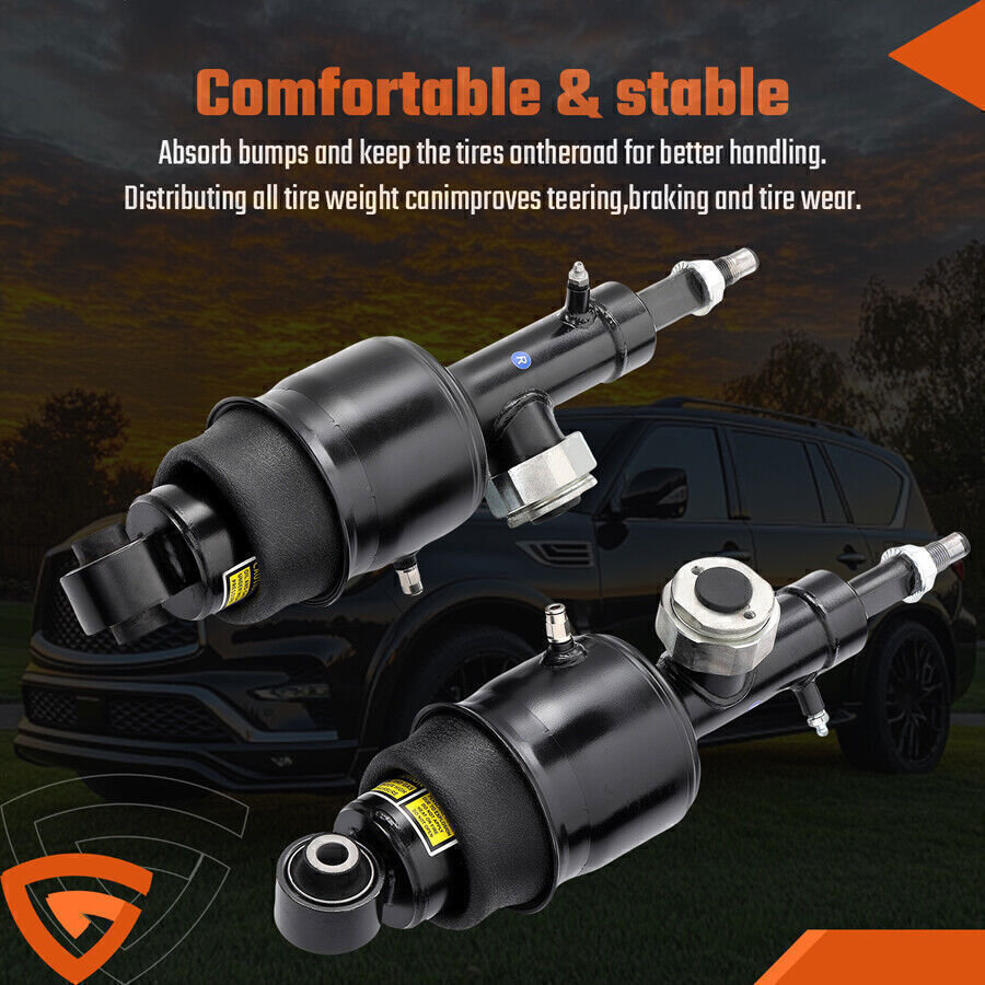 Pair Rear Hydraulic Air Suspension Shock Struts Fit Infiniti QX56 QX80 2011-2021