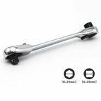 Portable Mini Double-Ended Quick Socket Ratchet Wrench Rod Screwdriver Tool 1/4"