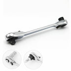 Portable Mini Double-Ended Quick Socket Ratchet Wrench Rod Screwdriver Tool 1/4"