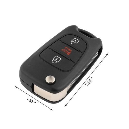 2 For 2012-2013 Kia Sportage Soul Keyless Flip Remote Car Key Fob Shell Case Pad