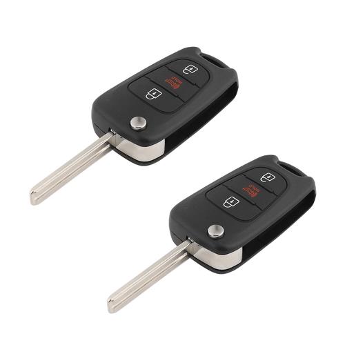 2 For 2012-2013 Kia Sportage Soul Keyless Flip Remote Car Key Fob Shell Case Pad