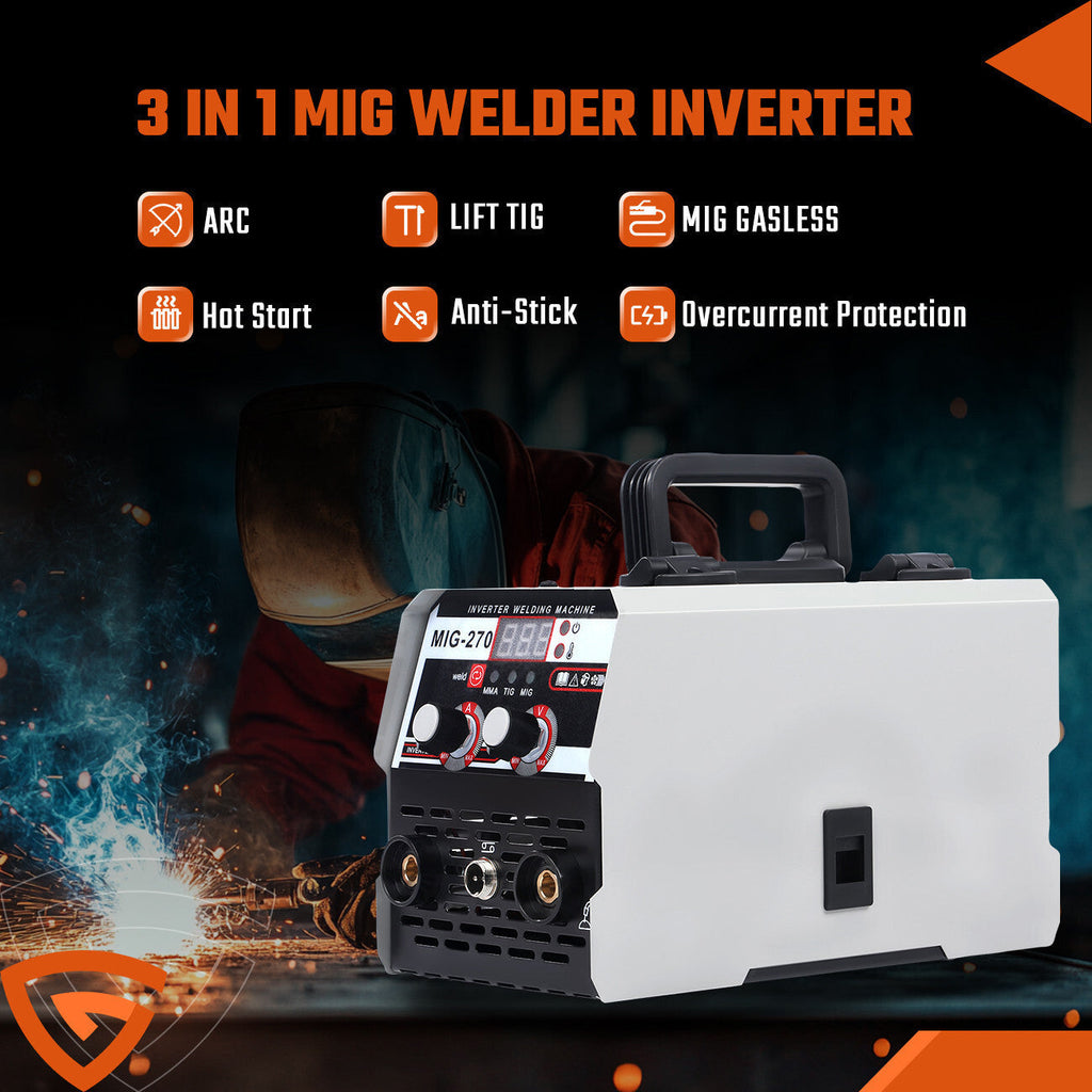 140A MIG Welder Inverter 110V Gasless TIG MIG Welding Machine Portable Flux Core Welder for Home and Professional Use