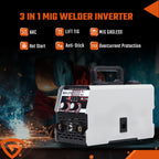 140A MIG Welder Inverter 110V Gasless TIG MIG Welding Machine Portable Flux Core Welder for Home and Professional Use