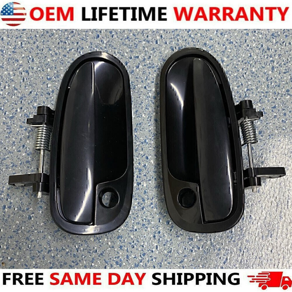 Exterior Door Handle Set For 96-00 Honda Civic Primed Plastic Front Left & Right