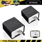 2xAdjustable LED Flasher Relay Turn Signal Blinker Light For Motorcycle 12V 2Pi*