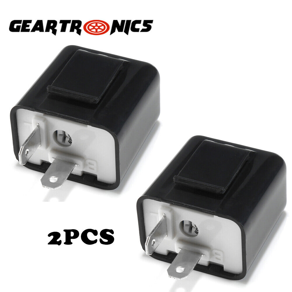 2xAdjustable LED Flasher Relay Turn Signal Blinker Light For Motorcycle 12V 2Pi*