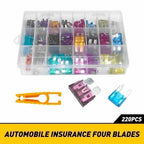 220pcs Car Blade Fuse Assortment Assorted Blade Auto Truck Automotive Parts