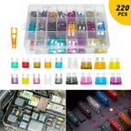 220pcs Car Blade Fuse Assortment Assorted Blade Auto Truck Automotive Parts