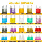220pcs Car Blade Fuse Assortment Assorted Blade Auto Truck Automotive Parts