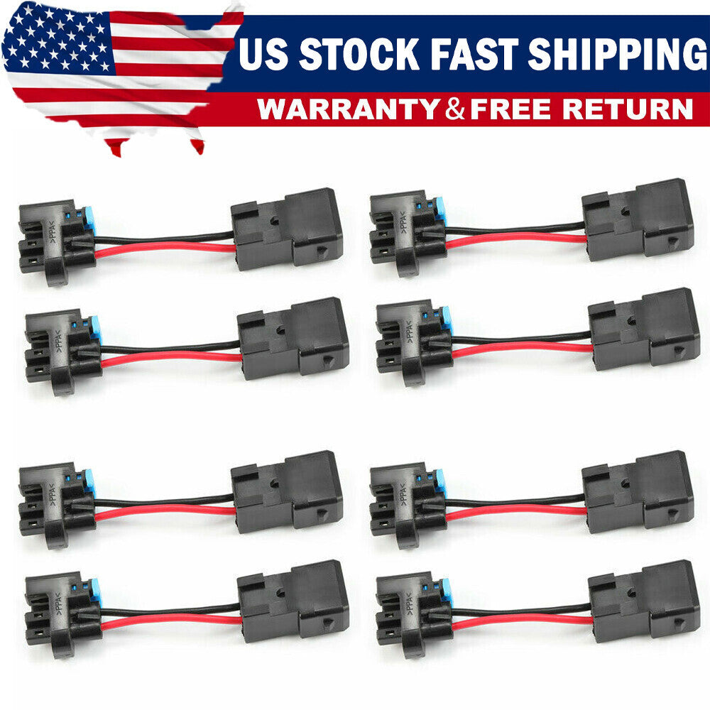 8PCS LQ4 LQ9 4.8 5.3 6.0 Delphi wire Harness to LS1 LS6 EV1 Injector Adapters
