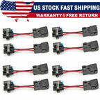 8PCS LQ4 LQ9 4.8 5.3 6.0 Delphi wire Harness to LS1 LS6 EV1 Injector Adapters