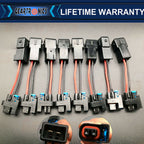 8PCS LQ4 LQ9 4.8 5.3 6.0 Delphi wire Harness to LS1 LS6 EV1 Injector Adapters