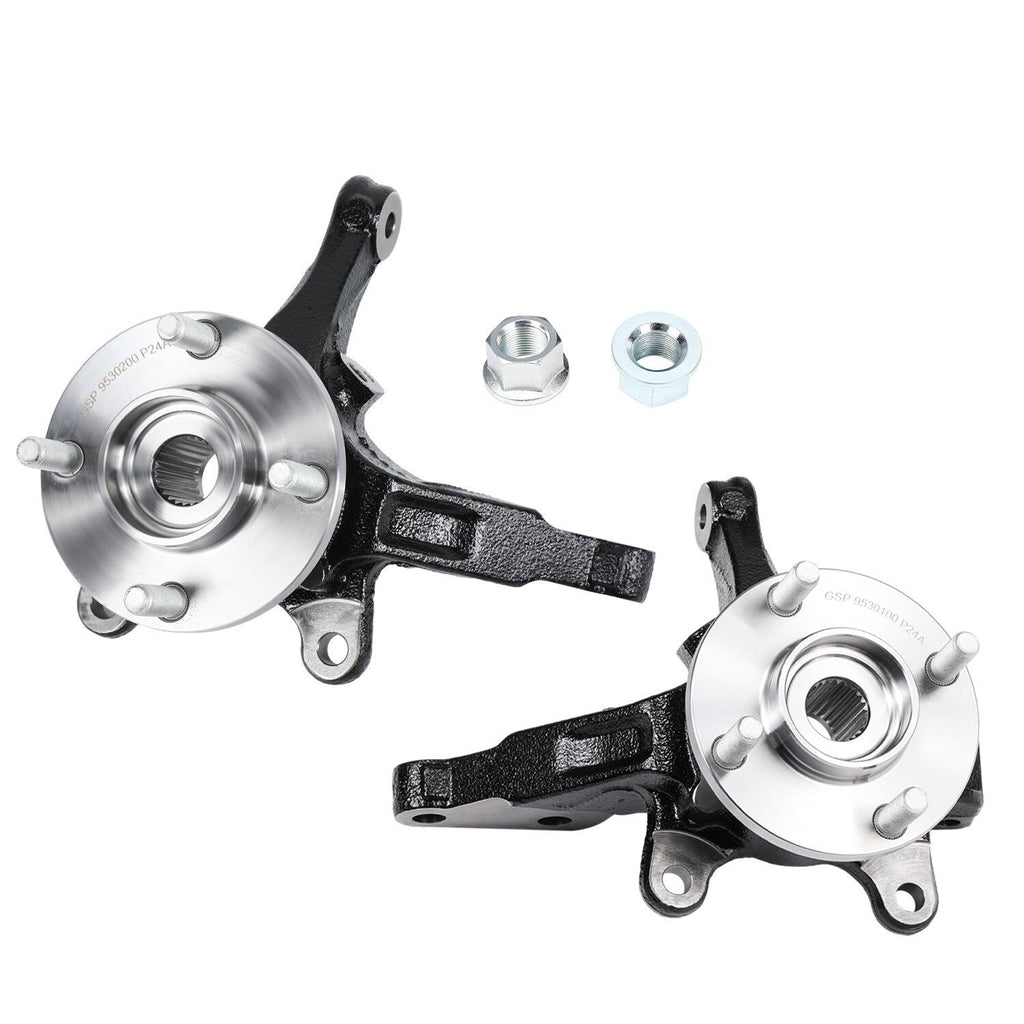 Pair Front L +R Wheel Bearing Hub Knuckle Assembly for 2013-19 Nissan Versa 1.6L