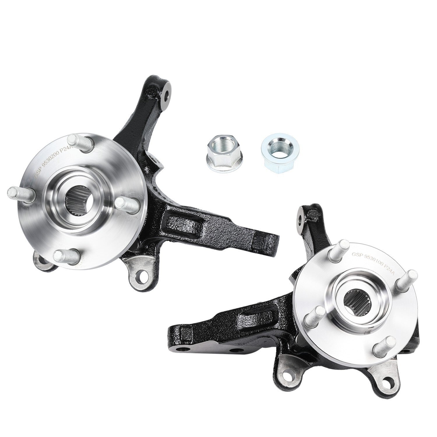 Pair Front L +R Wheel Bearing Hub Knuckle Assembly for 2013-19 Nissan Versa 1.6L
