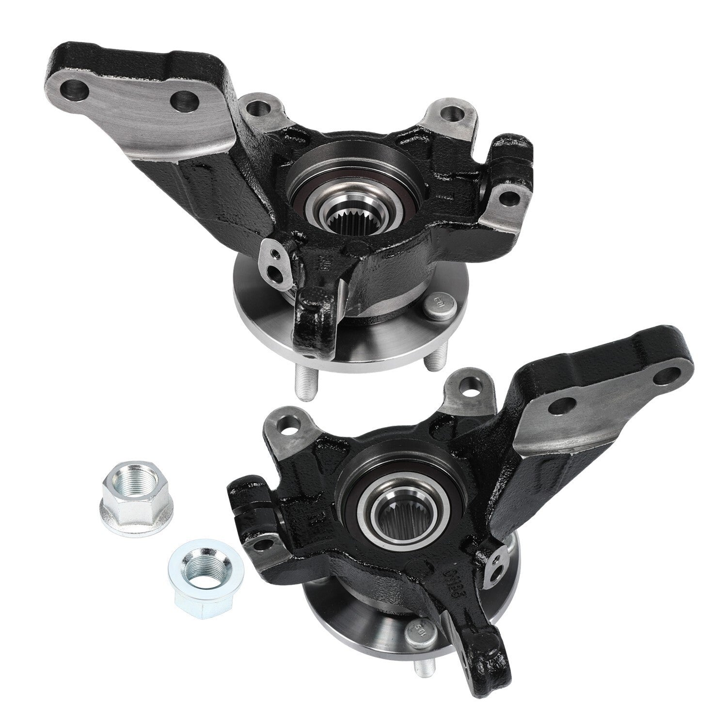 Pair Front L +R Wheel Bearing Hub Knuckle Assembly for 2013-19 Nissan Versa 1.6L