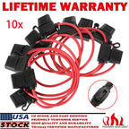 Inline Fuse Holder to Accept 12V 30A Small Blade Fuses Splash Proof Car 18AWG*