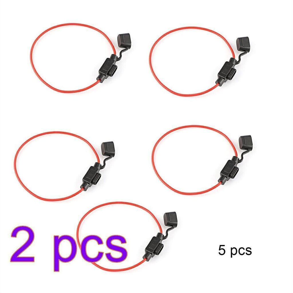 Inline Fuse Holder to Accept 12V 30A Small Blade Fuses Splash Proof Car 18AWG*