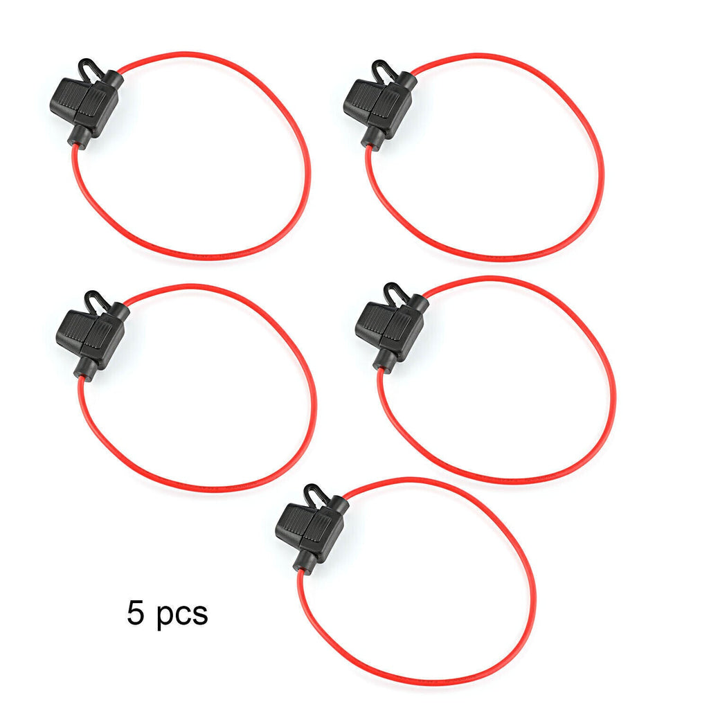 Inline Fuse Holder to Accept 12V 30A Small Blade Fuses Splash Proof Car 18AWG*