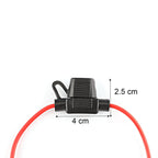 5 PACK 18 GAUGE ATC FUSE HOLDER IN-LINE AWG WIRE COPPER 12 VOLT POWER BLADE