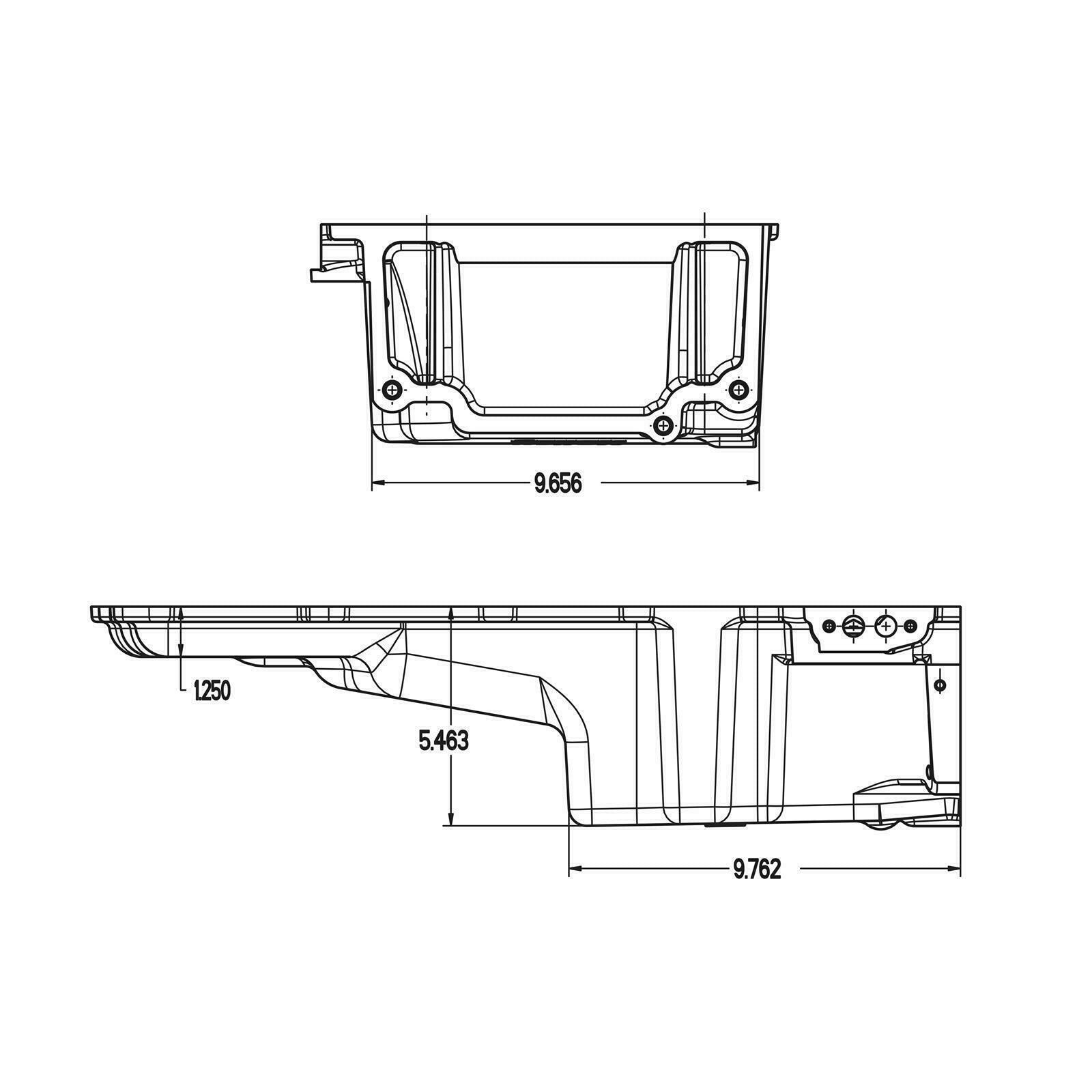 LS Engine LOW PROFILE Oil Pan Retro For LS1 LS2 LS3 6.2 6.0 5.3,4.8 F-Body 82-92