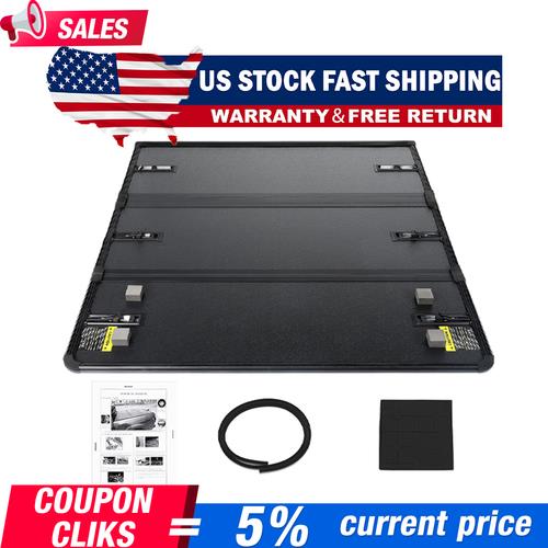 4.5FT Hard Tri-Fold for 2022-2023 2024 Ford Maverick Tonneau Cover Truck Bed US/